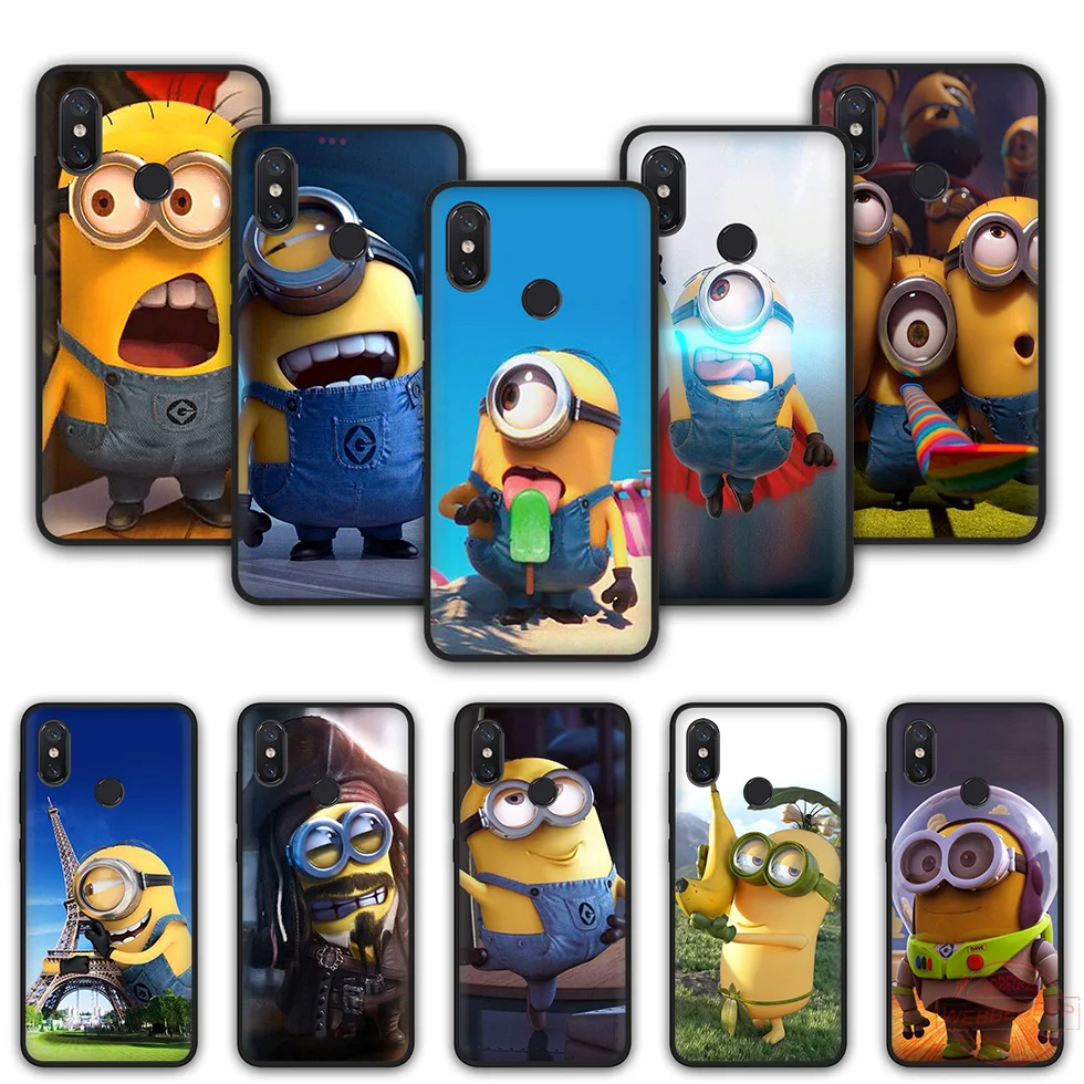 WEBBEDEPP Minions TPU Phone Case for Xiaomi Mi 6 8 A2 Lite A1 F1 9 MAX 3 SE |