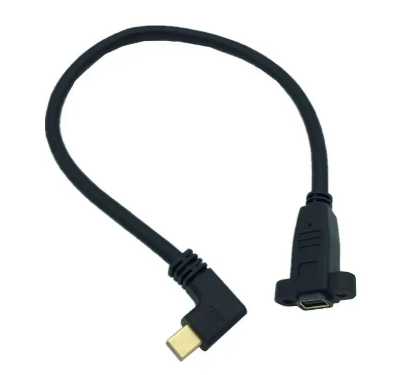 90-Degree Angled Mini DisplayPort Male to Female 4K Cable with Extend Screw Panel Mount Description Image.This Product Can Be Found With The Tag Names Computer Cables Connecting, Computer Peripherals, PC Hardware Cables Adapters, Right left up down