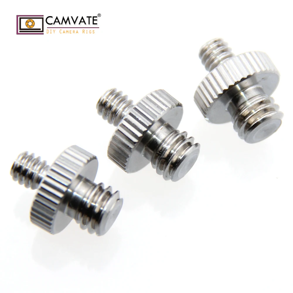 Camvate 1/4 &quotMale to 3/8&quot Male двухсторонний винтовой адаптер (упаковка из 3) C1228