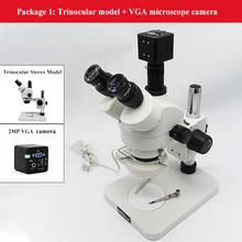 7X-45X цифровой стерео промышленный зум-микроскоп с камерой монитор для пайки печатных плат мобильный телефон ремонт и электронный ремонт