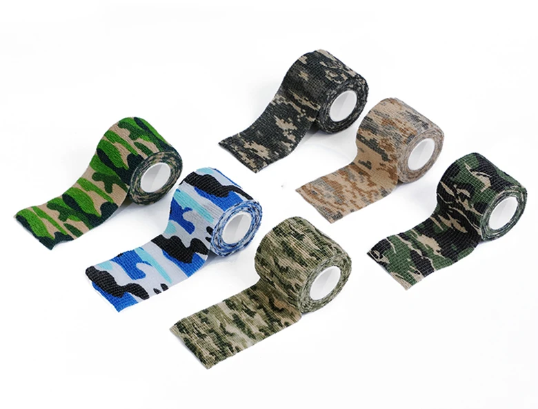288 шт./лот Camo Stretch Повязки, кемпинг Охота камуфляж Клейкие ленты для пистолета, телескоп