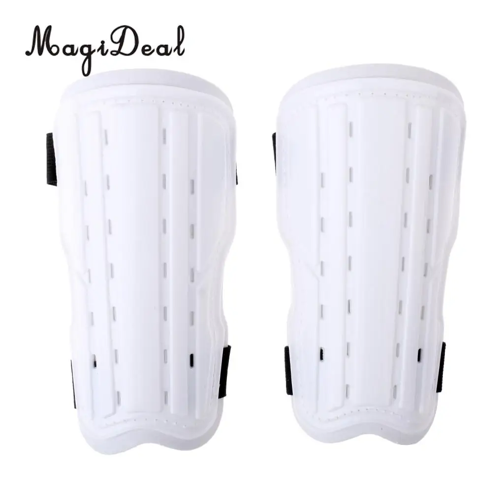 MagiDeal Lightweight Soccer Football Training Sports Padded Shin Guard Pads Protector White for Hockey Basketball Volleyball