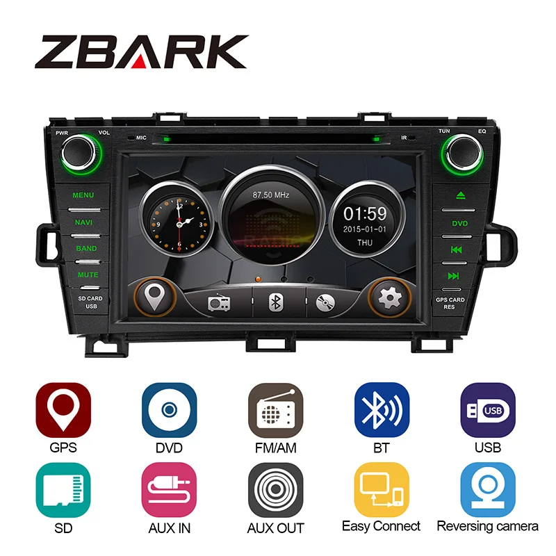 Discount 8 inch 2 din Car DVD Player GPS Navigation Radio USB Windows Ce For Toyota Prius Left Hand Drive 2009 2010 2011 2012 2013 1