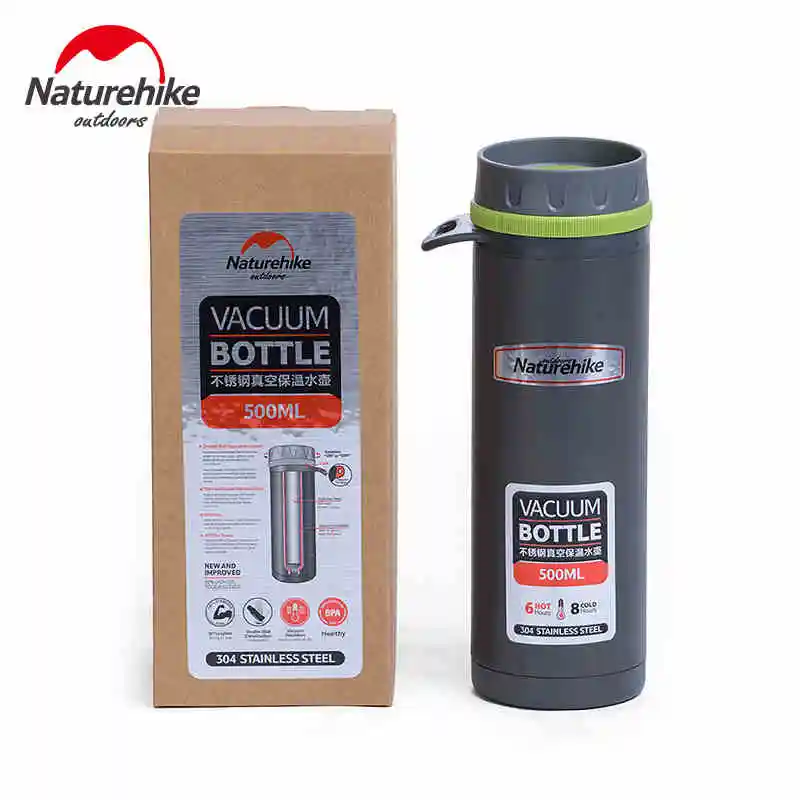 

500ML Food Grade PP Stainless Steel Double Layer Vacuum Flask Thermal 24 Hours Insulation Bottles Travel Water Bottle Boil Food