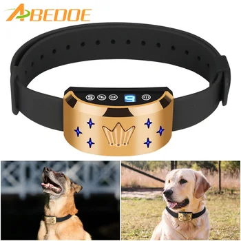 

ABEDOE Anti Barking Collar No Bark Collar Upgraded Rechargeable NO Shock Anti Barking Collar 7 Grade Sensitivity Waterproof TPU