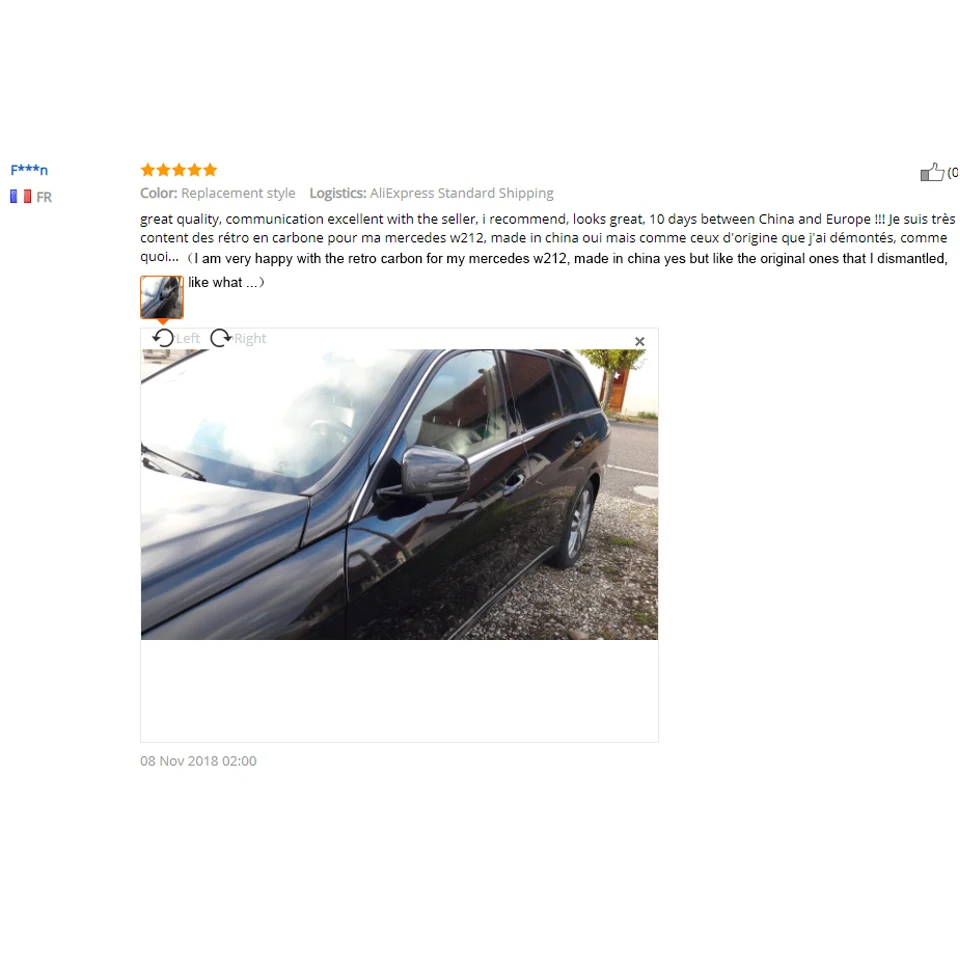 Боковое зеркало из углеродного волокна для Mercedes Benz W176 W246 W204 W117 W218 W212 W207 X156 X204 W221|side
