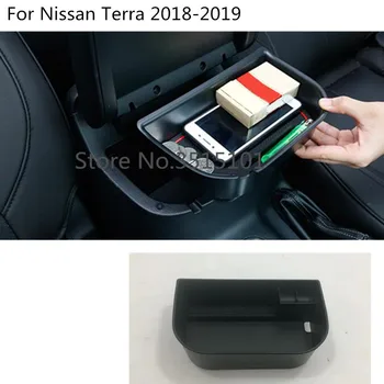 

car body Inner Storage trim Container Center Console Cup Holder gear box frame armrest 1pcs For Nissan Terra 2018 2019 2020