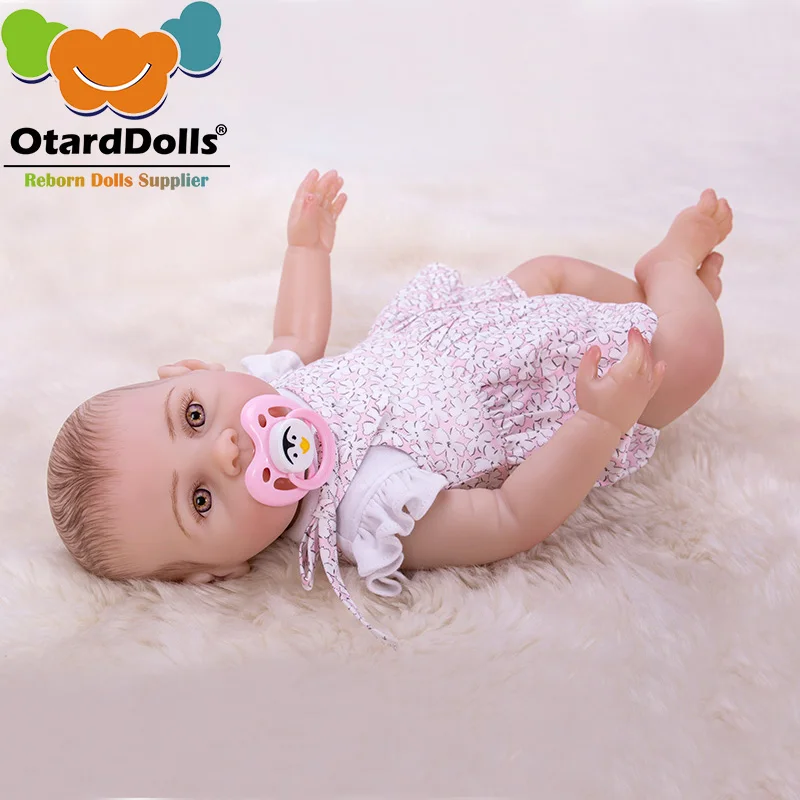 OtardDolls 43 см Bebe Кукла реборн Мягкий Силиконовый мальчик девочка игрушка реборн ребенок милый кукла подарок для детей белое платье розовое пальто