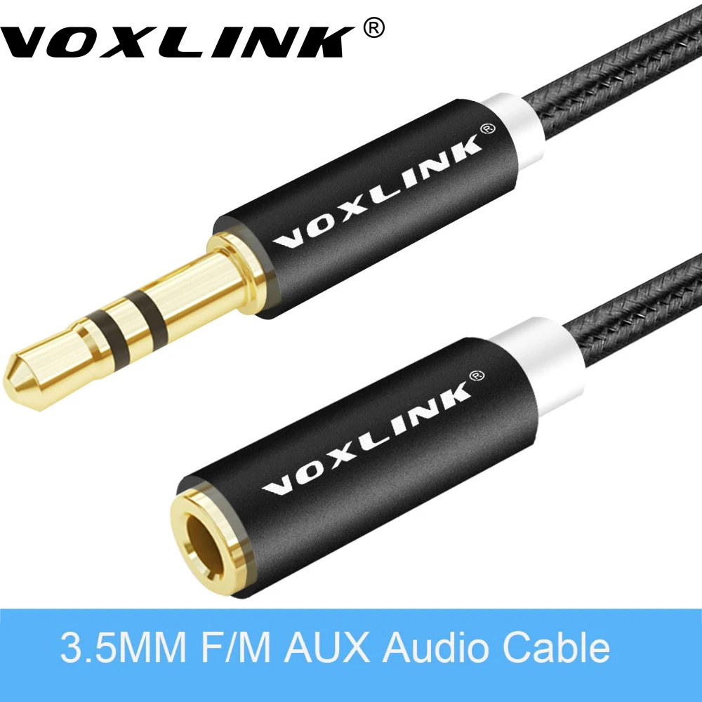 

3.5mm Male to Female Stereo Aux Cable 3.5 Jack M/F Extension Audio Cable VOXLINK 1m/2m/3m/5m For Headphone/PC/Car Audio Cable
