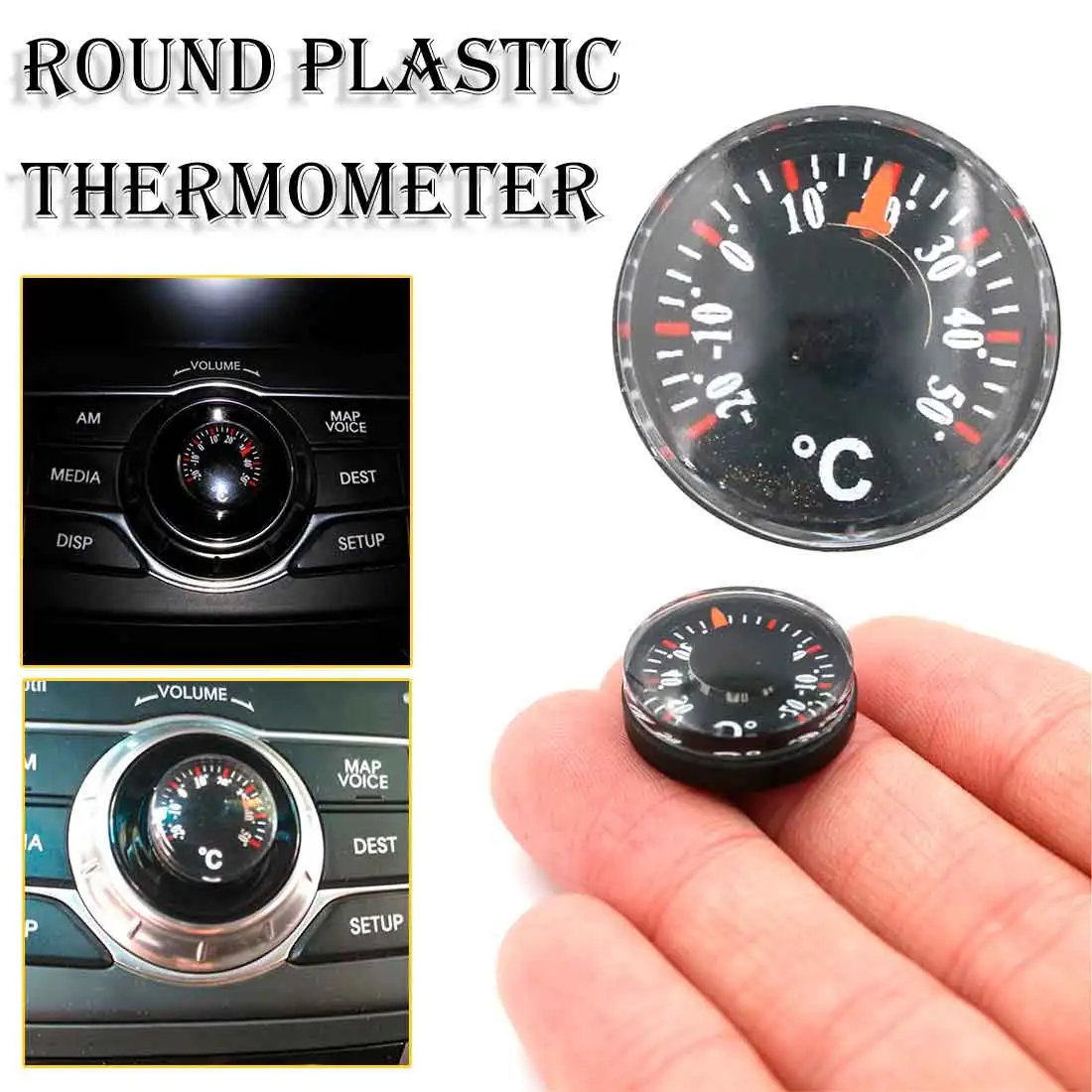Круглый Высокоточный термометр диаметром 20 мм пластиковый термометр Мини-спиральный круговой термограф Цельсия гидротермограф
