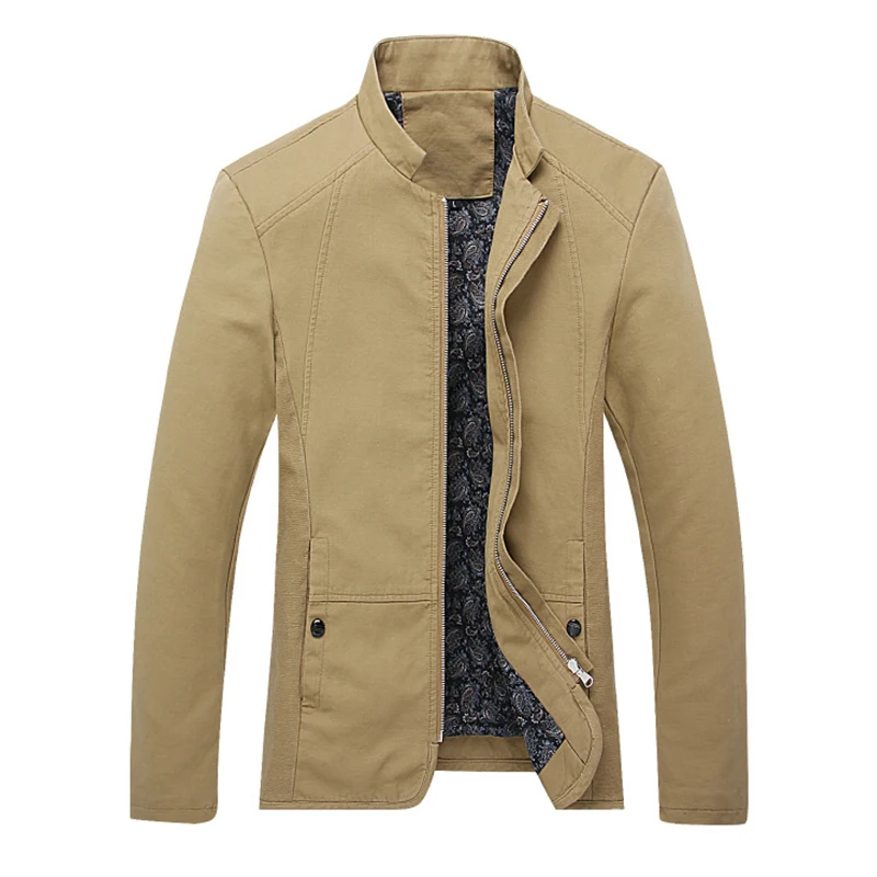 

2018 spring pure cotton jackets men streetwear casual coats slim parka men fashion stand collar jacket men casaco masculino
