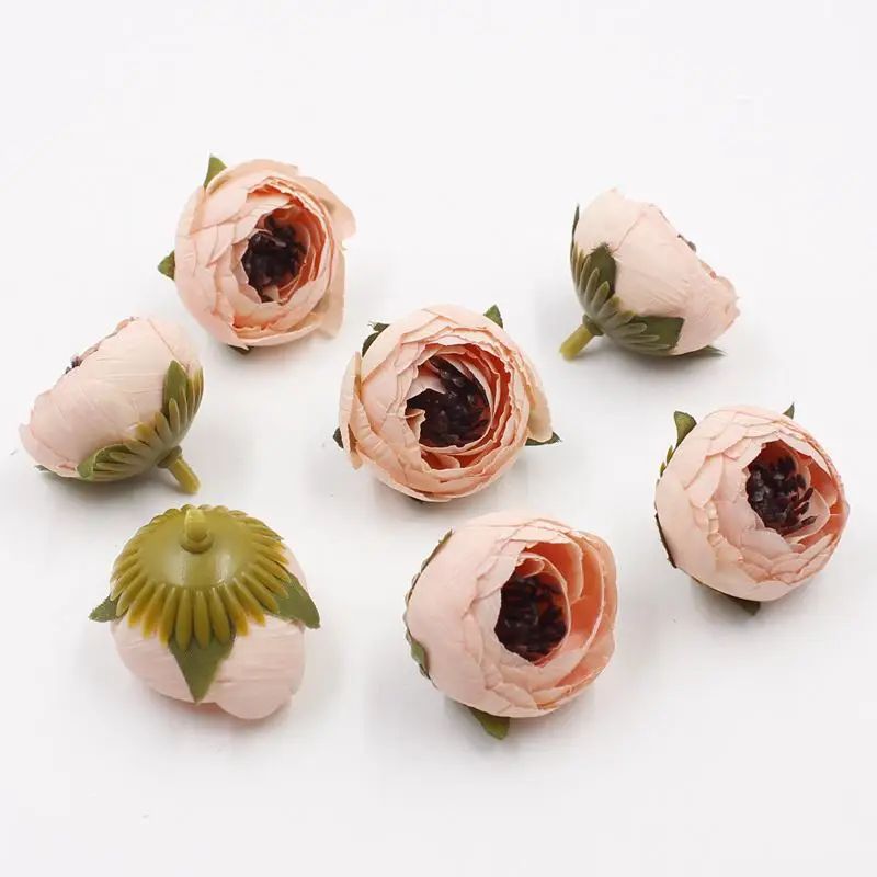 5 шт.(4 см) искусственный цветок пион свадебные декорации цветок DIY декоративный венок гирлянда