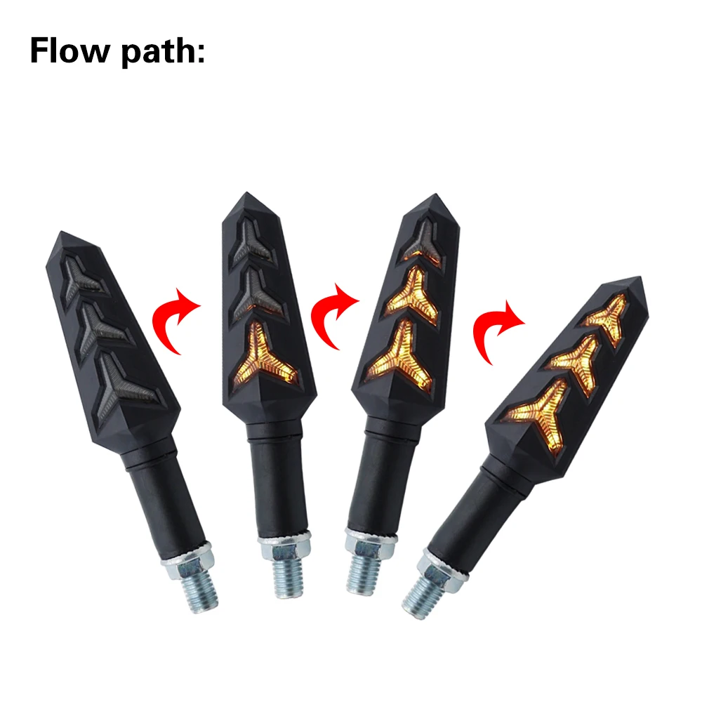 NEW Motorcycle Led Amber Turn Signals Waterproof Turn Lights LED Flowing Water Flicker Led Lamp Motocross Lights Signal Lamp (8)