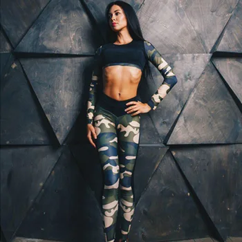 

2018 New Camouflage Printing High Waist Thin Elasticity Cotton Long Woman Leggings Fashion Brand Exercise Women Leggings