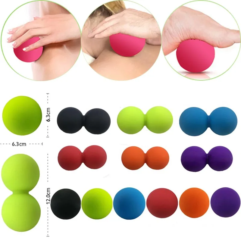 Single Double Fitness Ball Grade Silicone Massage Bola De Pilates Fitball Sport Accessories Relaxing Body