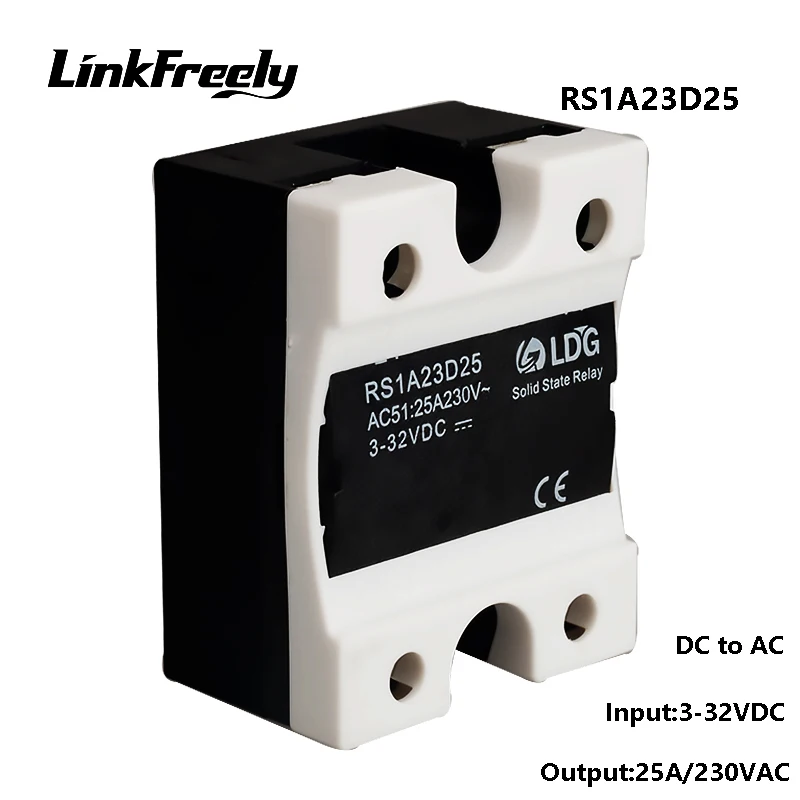 RS1A23D25 Smart Mini Single Phase Solid State Relay 25A 220V,Output 24
