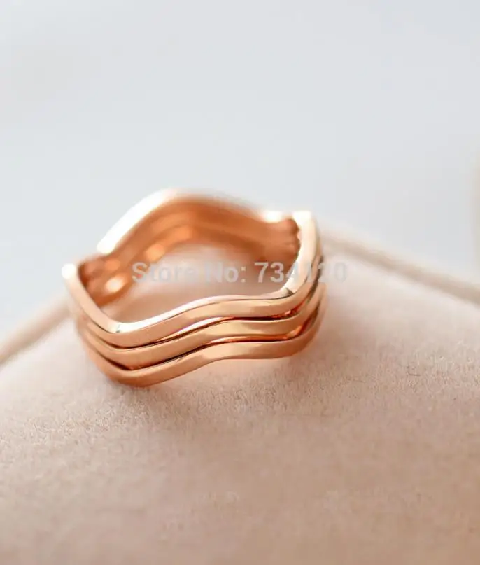 

Brief elegant lovers ring fashion titanium gold color ring the joint pinky ring women16mm hot slim