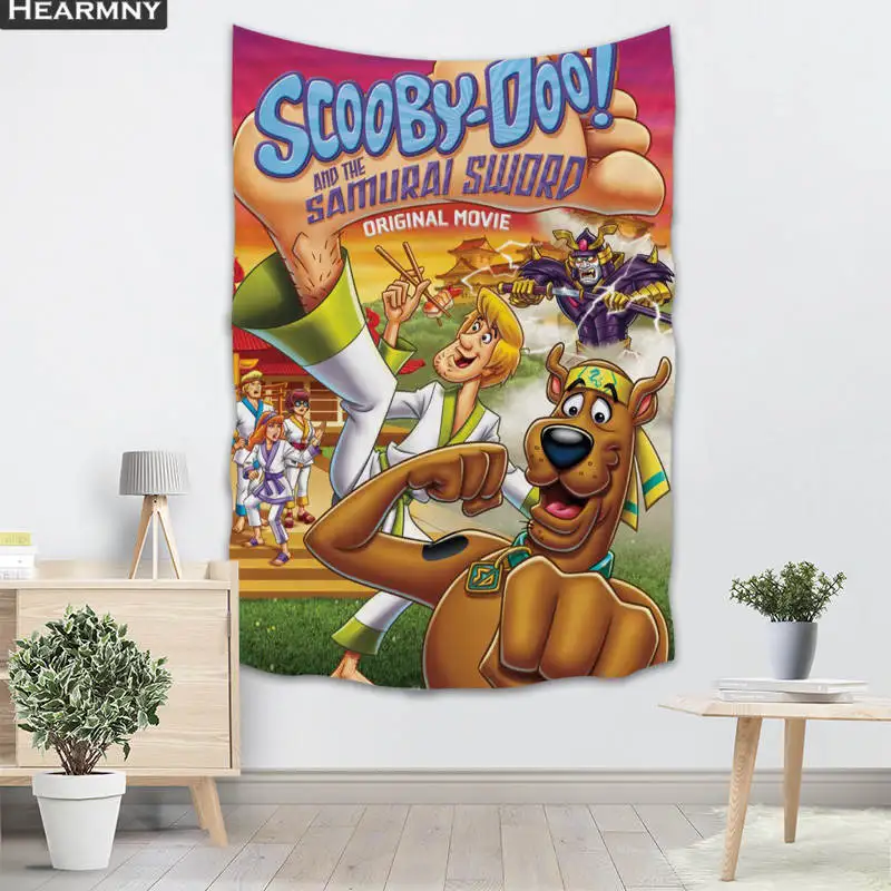 Фоновая ткань valance гобелен настенный подвесной на заказ Scooby Doo спальня гостиная одеяло Йога пляжное полотенце скатерть - Цвет: 3