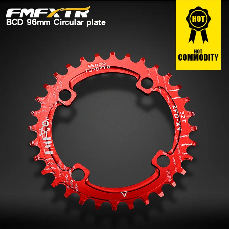 دراجة جولة شكل ضيق واسعة Chainwheel 32 T/34 T/36 T/104BCD Chainring الدراجة دائرة Crankset واحد لوحة دراجة أجزاء