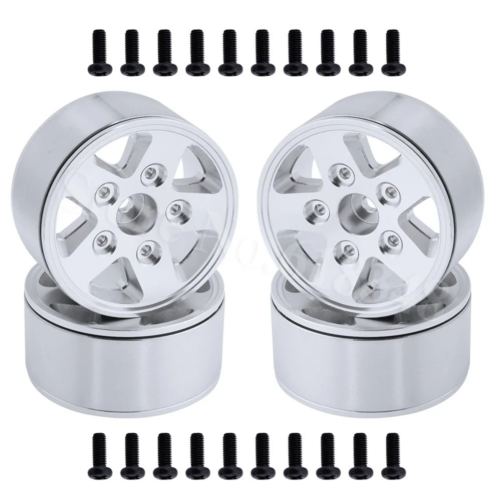 

4pcs/Lot Heavy Aluminum Metal 1.9 inch BEADLOCK Wheel Rims 12mm Hex Hub For RC 1:10th Model Car Rock Crawler
