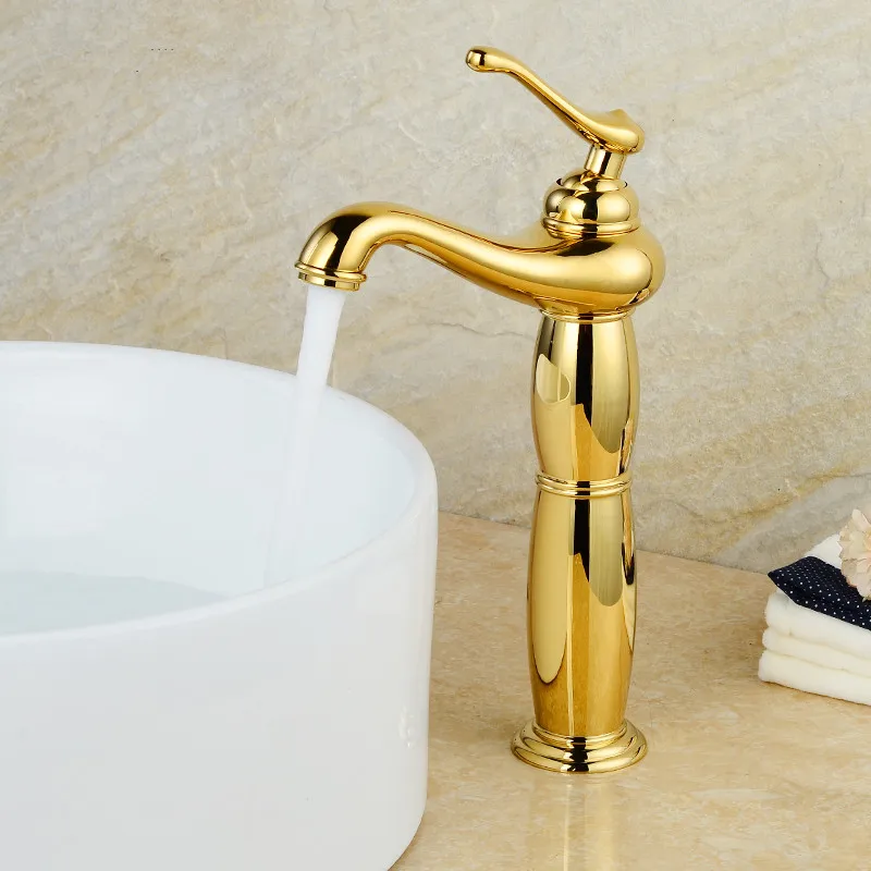 Free shipping Contemporary Gold faucets Bathroom