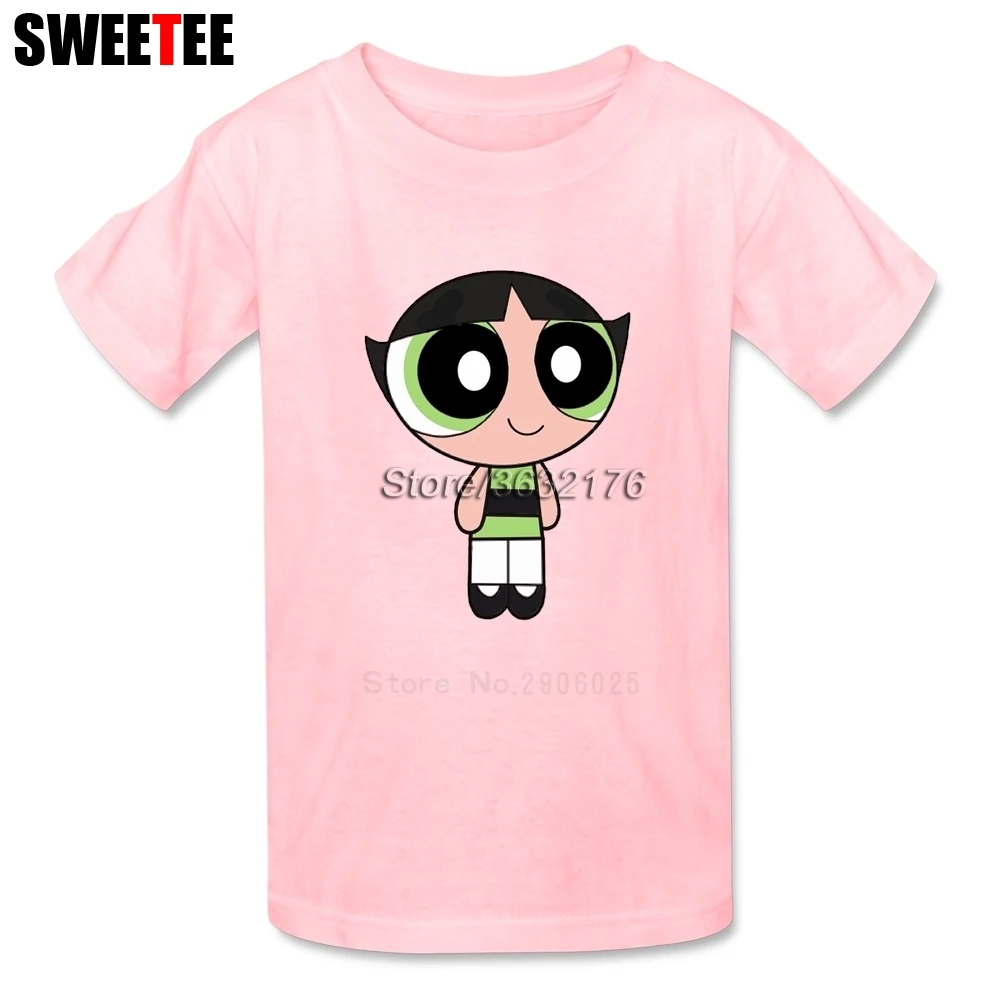 

The Powerpuff Girls T Shirt Kids 100% Cotton Short Sleeve Round Neck Tshirt children's Tops 2018 Fun T-shirt For Boys Girls