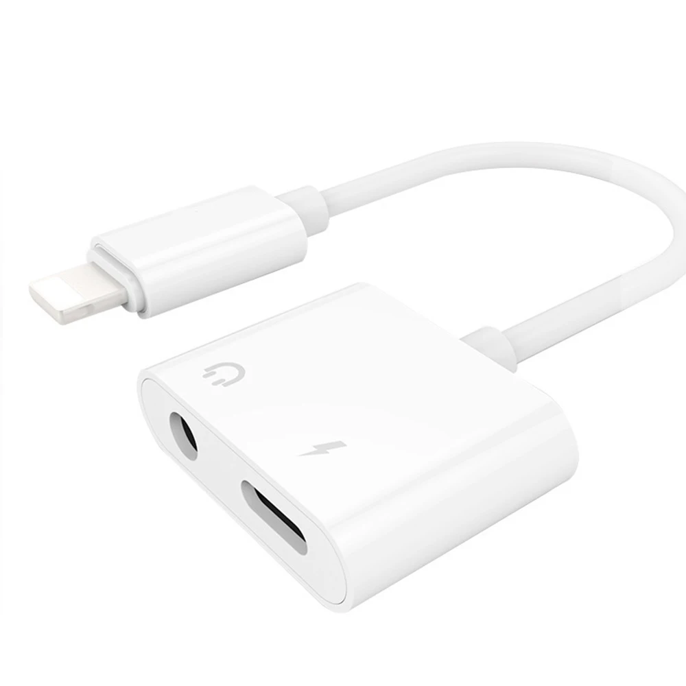 

2 in 1charging adapter for iPhone 8 7 Plus 10 X charger dispenser headphone adapter
