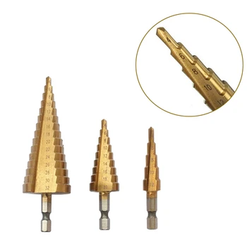 

1 Pcs. Metric Spiral Flute Pagoda Shape Hole Cutter 4-12/20mm High Speed Steel Drill Bit Specified Cone Sharpening
