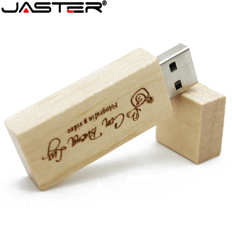 JASTER (1 шт. бесплатный логотип) Деревянная Карта памяти usb флеш накопитель из