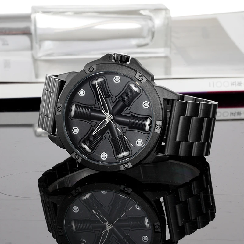 spring shape  steel watch8