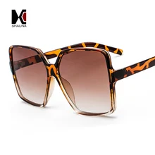 Шауна негабаритный квадратный солнцезащитные очки для женщин двойной цвет рамки градиентные оттенки