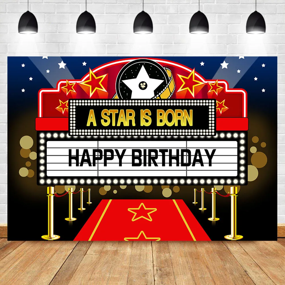 

Neoback Happy Birthday Camera Photo Background A Star is Born Newborn Baby Photography Backdrop