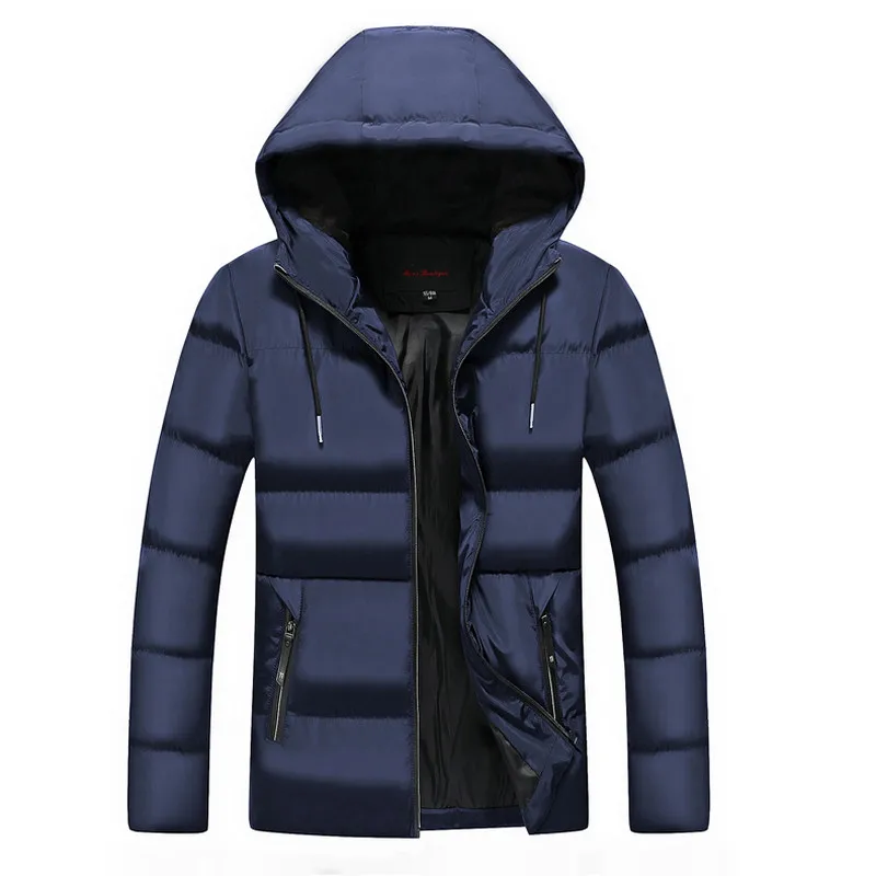 Новинка 2018 года зимняя куртка для мужчин 100% хлопок ватник парка толстая молния тонкий пальто теплая верхняя одежда мужской пальт