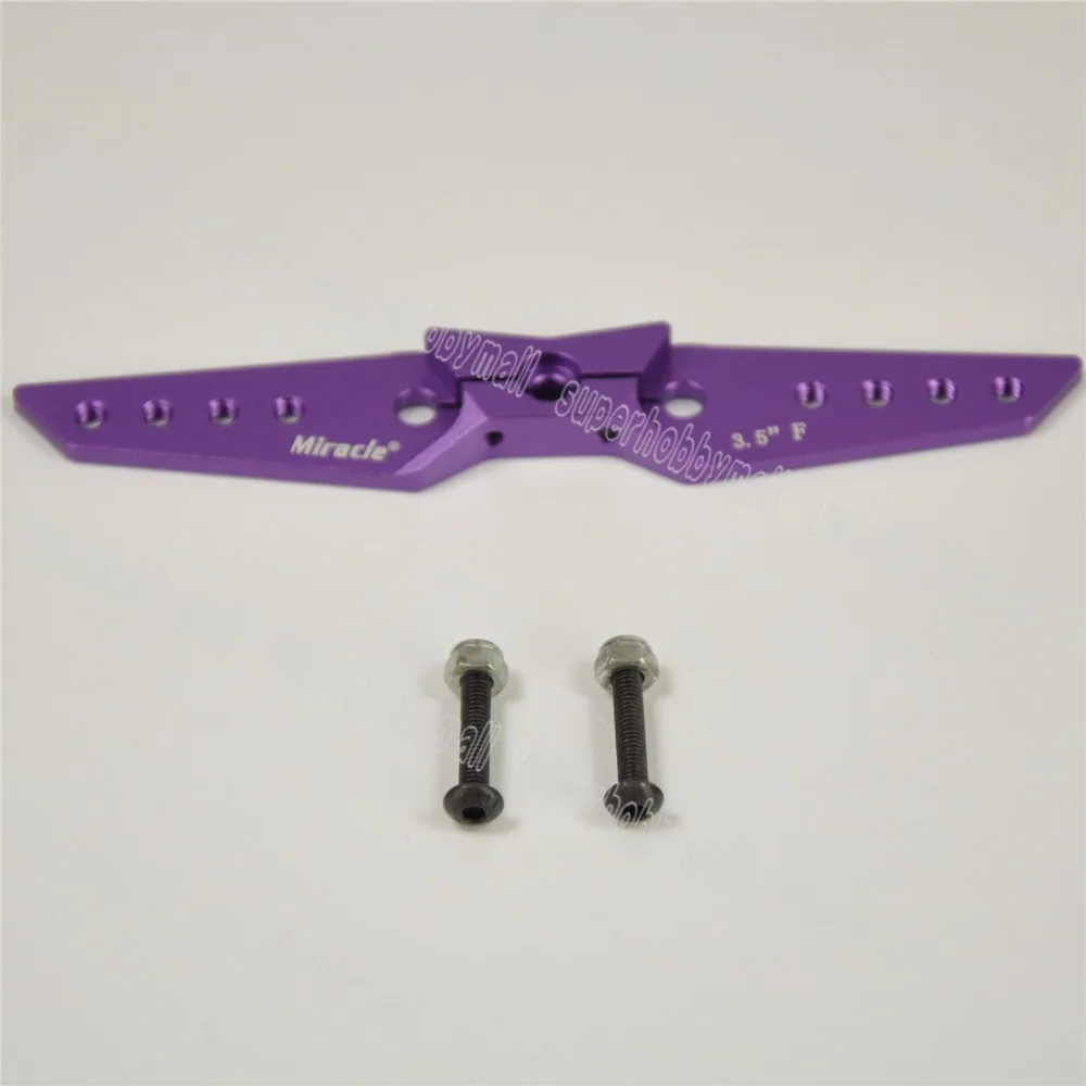 Miracle CNC Aluminum 3.5" Standard Dual Servo Arm For Futaba 25T Servo