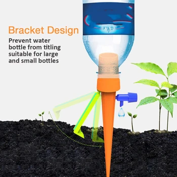 

12Pcs Plant Self Watering Spikes System Automatic Waterer Drip Irrigation Adjustable Water Flow Watering Device Kits Garden Tool