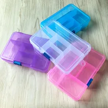 5 сетки DIY Инструменты упаковочная коробка портативный практичные электронные детали, болты для хранения винта ювелирные изделия инструмент корпус розовый прозрачный