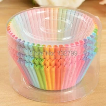 100 шт разноцветная Бумага Формы для кексов кексы вкладыши, обертка для выпечки Маффин десерт DIY украшения для свадебной вечеринки