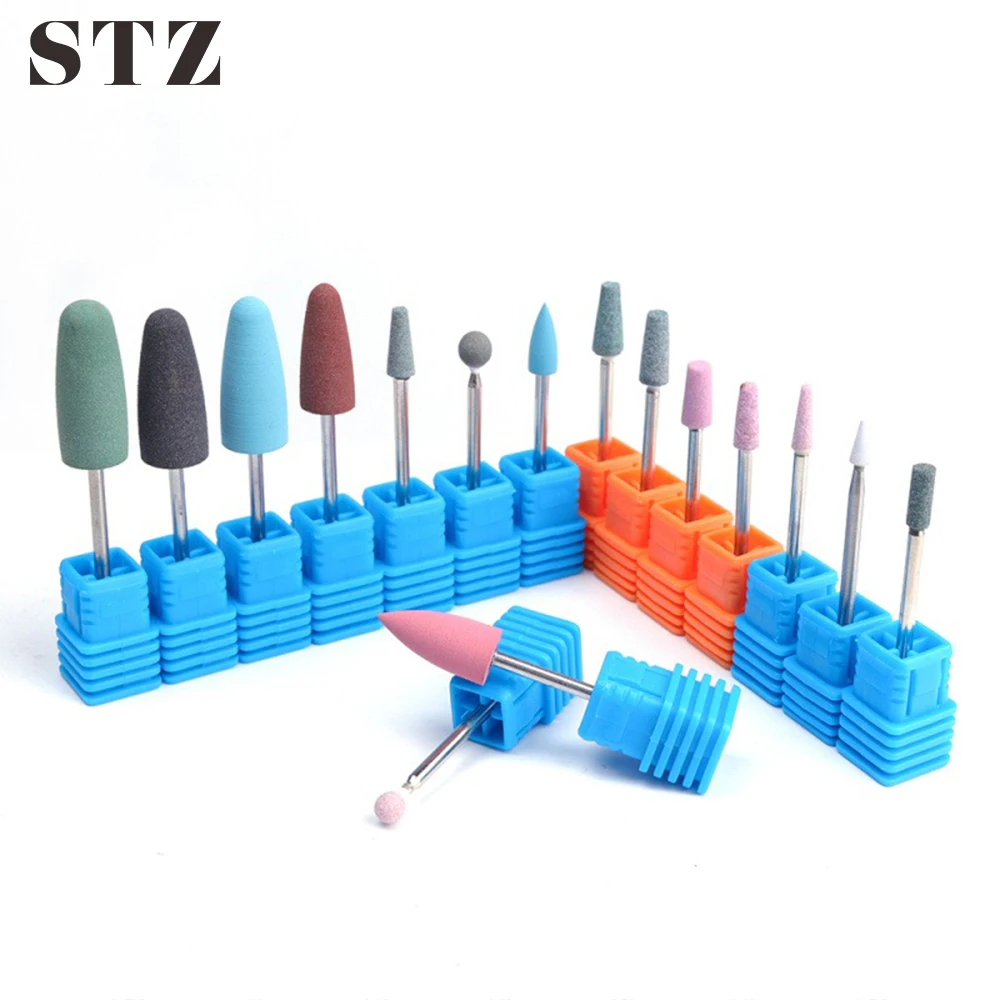 

STZ 1pcs Ceramic Rubber Electric Nail Drill Cuticle Clean Polisher Nail Art Sanding Buffer Bit for Machine Manicure Tool #065