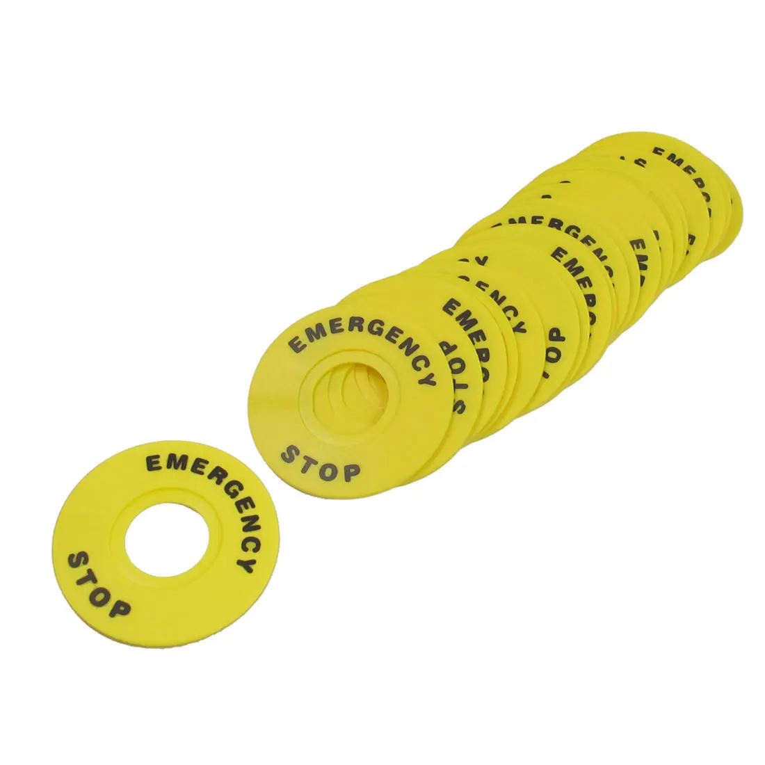 

20 x Yellow Push Button Switch Emergency Stop Warning Ring 2.3"