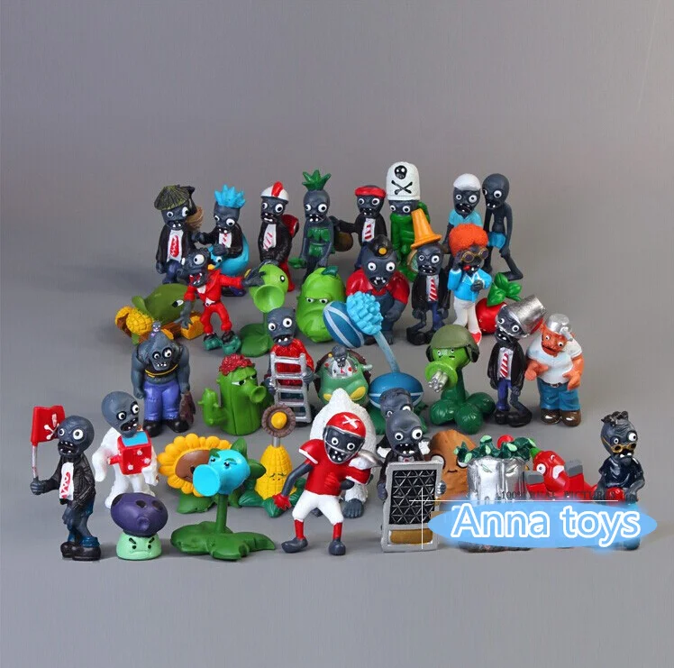 

Collect 40pcs/lot Game Plants VS Zombies PVC Action Figures and Plant Collection Figures Garage Kits model Toy kids child Gift