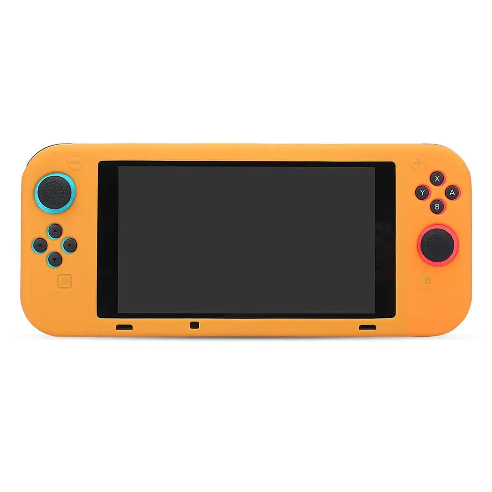 Мягкий силиконовый защитный чехол BUBM/Seperate Body Case/Grip Cover для nintendo Switch NS Console с контроллером Joy-Con - Цвет: Overall style Orange