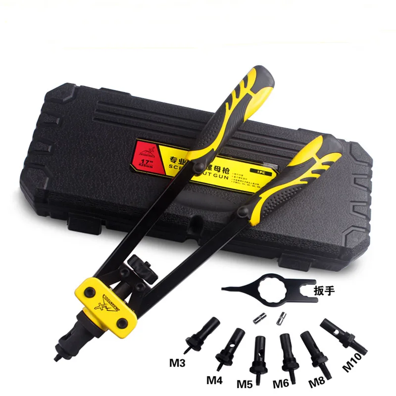 Blind Rivet Screw Nut Gun household tool set Heavy Hand INSER NUT Tool Manual Mandrels M3 M4 M5