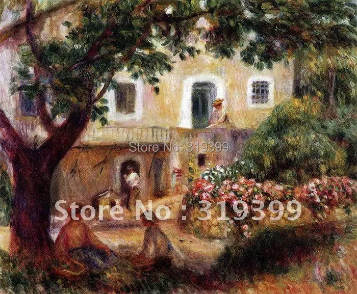 

100% handmade Oil Painting Reproduction on linen canvas,the farm by pierre auguste renoir, Free DHL Shipping, Museum quality