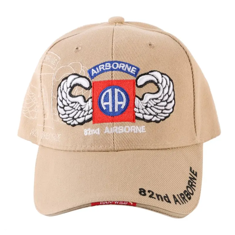 D82 дивизии 101st Airborne армии snapback Кепки S сомбреро Для мужчин открытый Военная Униформа Кепки для женщин Армия Спорт шляпу - Цвет: Коричневый