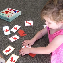 Детская деревянная Монтессори материалы Tamgram игры ребенка Монтессори Развивающие деревянные игрушки для детей головоломки доска игрушка