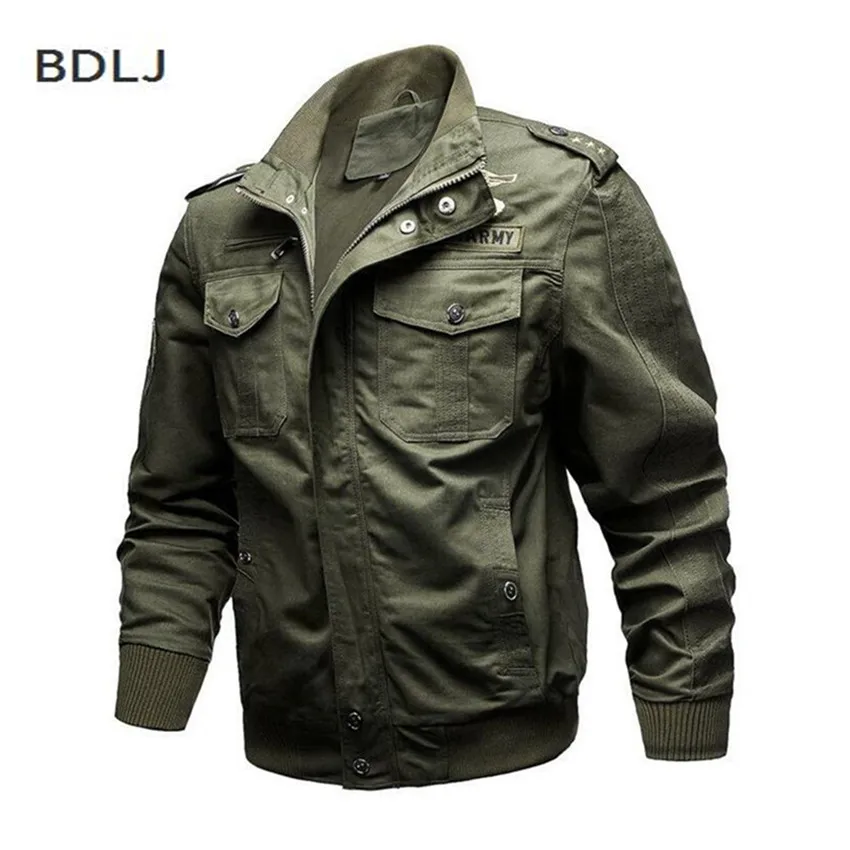 2018 BDLJ Military Pilot Jackets Men Winter Autumn Bomber Cotton Coat Tactical Army Jacket Male Casual Air Force Flight Jacket