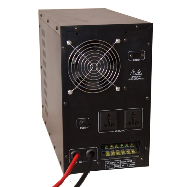 2KVA DC24V к AC220V умный ЖК дисплей Чистая синусоида Инвертор линия батареи