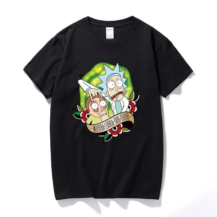 Новая модная футболка Rick And Morty для мужчин, смешной мультяшный принт, хлопковая футболка, летние футболки с короткими рукавами и круглым вырезом для подростков