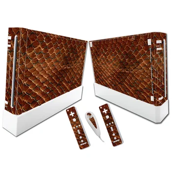 

Free Drop Shipping Dark brown Vinyl Cover Decal Skin Sticker for Nintendo Wii Console & Controller Skins Stickers#TN-Wii-0023