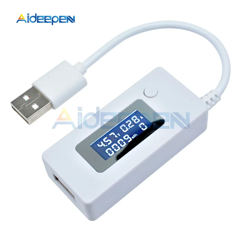 Цифровой мини вольтметр амперметр постоянного тока с ЖК дисплеем USB тестер